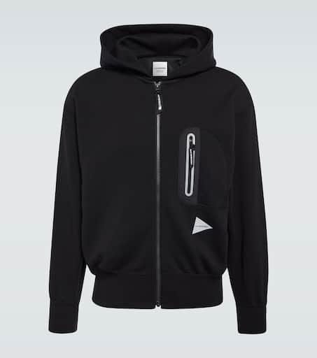 And Wander x Maison Kitsuné Trak Hoodie - Navy - 5743281904-P479