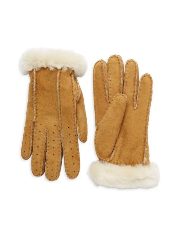 UGG Perforated Shearling Gloves 1