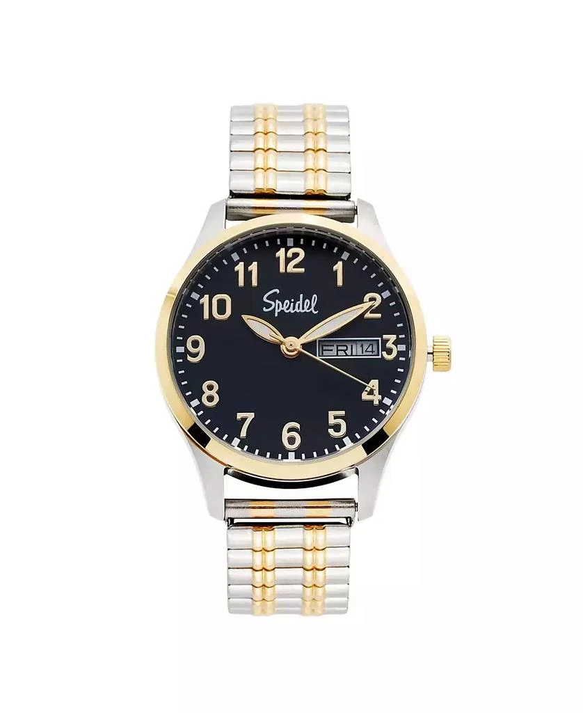 Speidel Ladies Essential Metal Watch With Twist-O-Flex Watchband in Gold Black 1