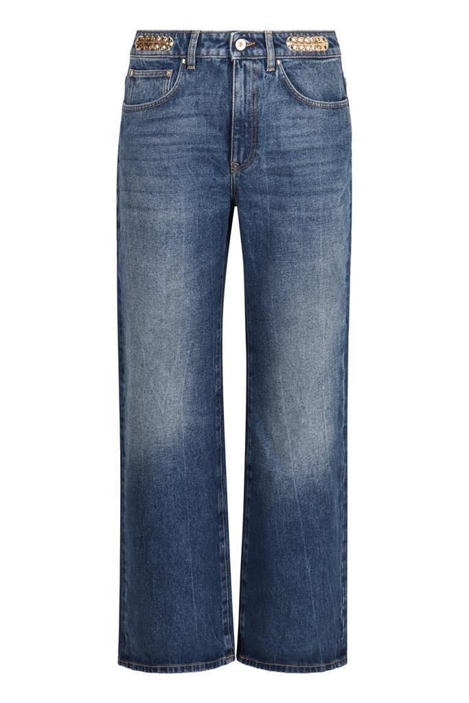 【送料&関税込】Etro Blue Cotton Blend Jeans Etro - High-rise wide-leg jeans Etro