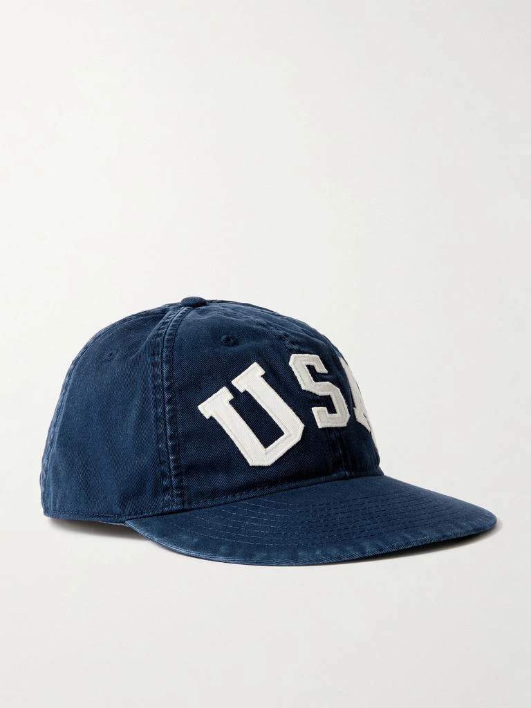 Ralph Lauren Appliquéd Cotton Baseball Cap - Navy