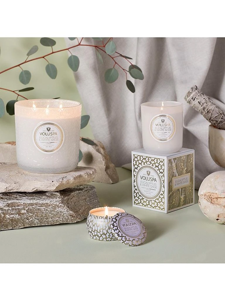 Voluspa Eucalyptus & White Sage Luxe Candle 4