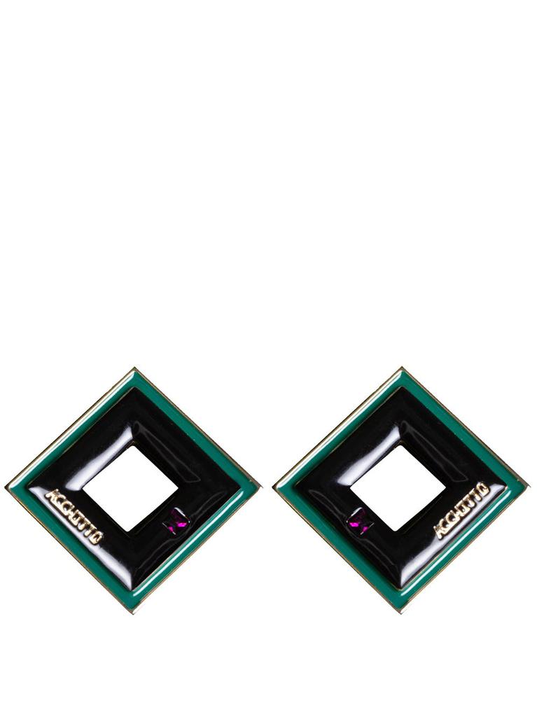 NA Aequor Square Enamel Earrings