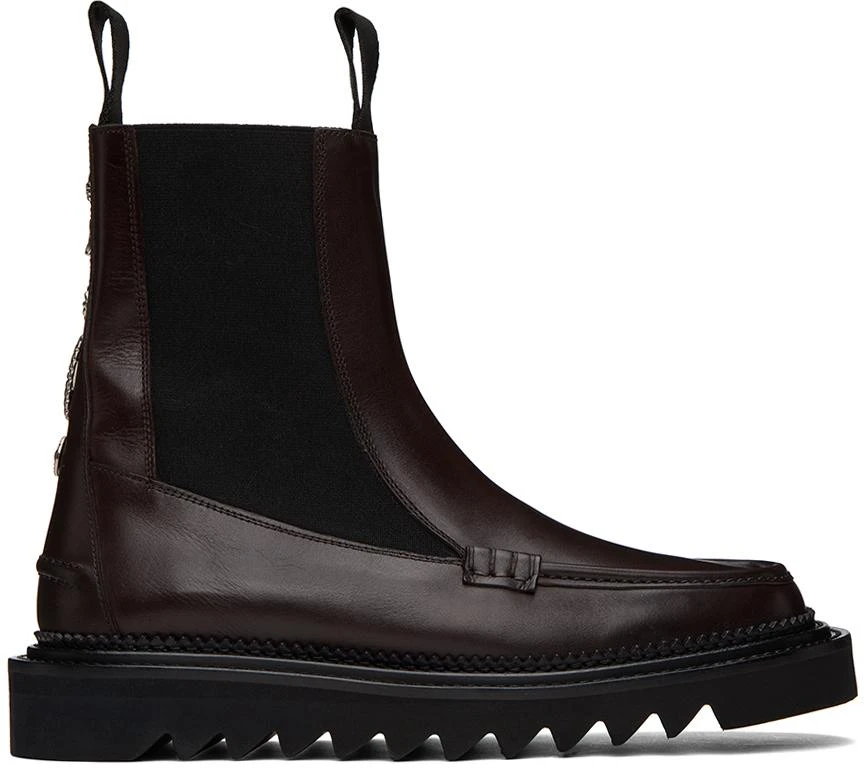 Toga Virilis Brown Leather Chelsea Boots 1