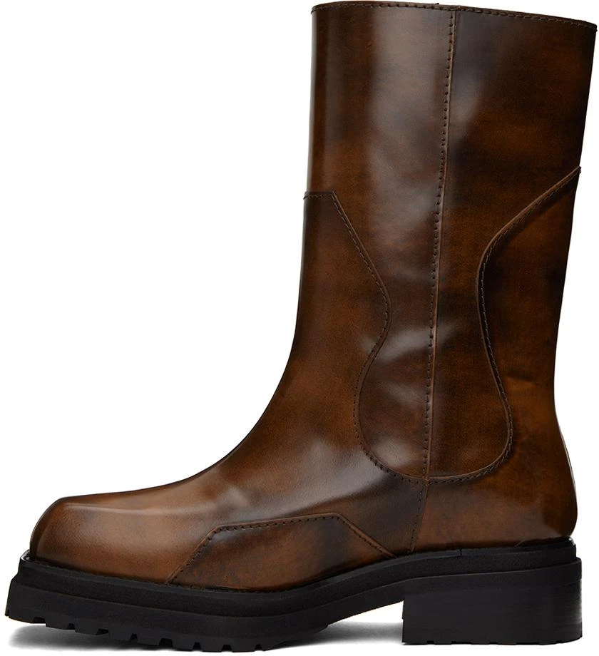 Eckhaus Latta Brown Stacked Boots 3