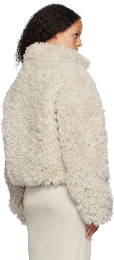 Entire Studios Off-White Fluffy Quarter Zip Faux-Fur Sweatshirt 3