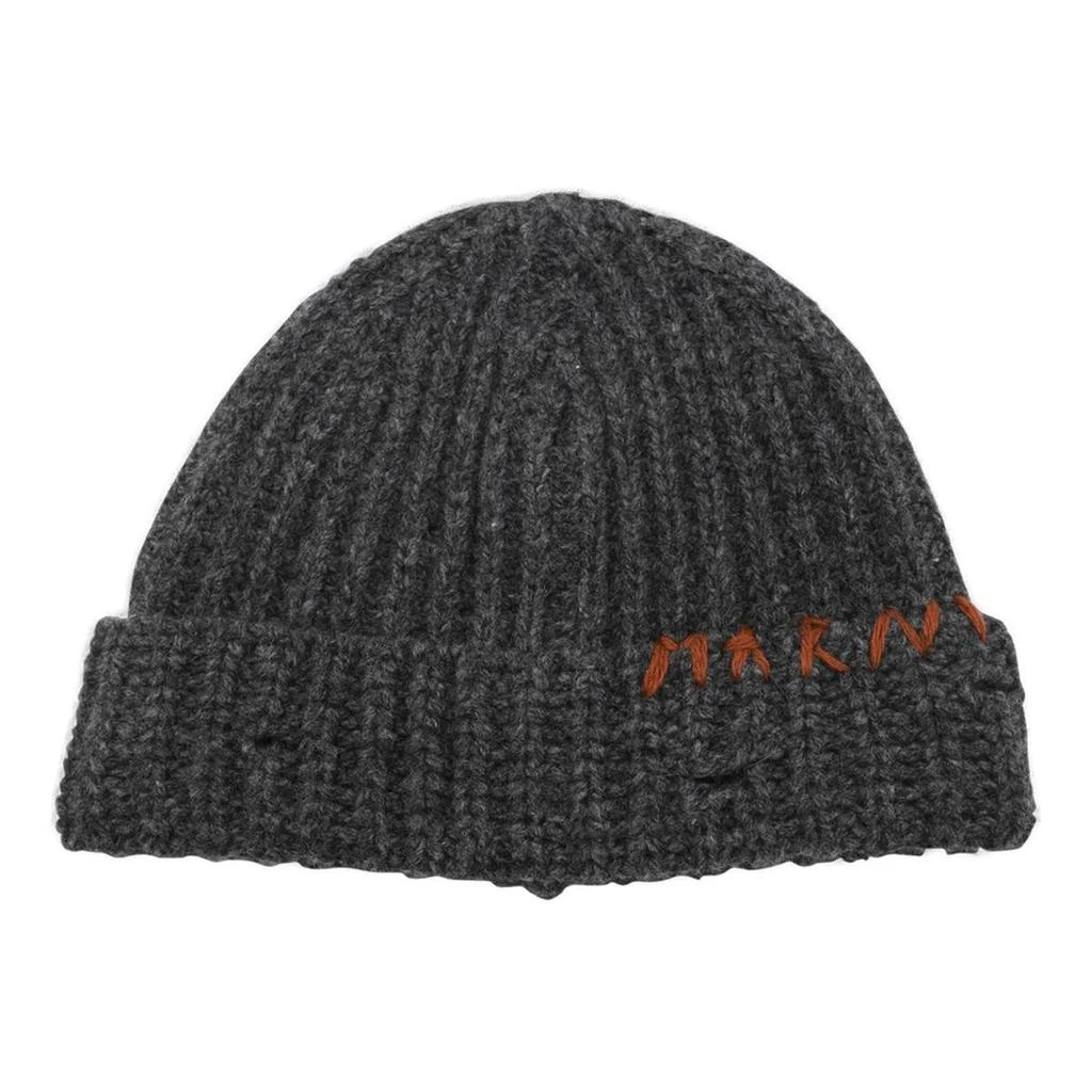 Marni Marni Logo Embroidered Beanie 1
