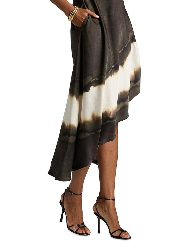 Jason Wu Burned Striped Asymmetric Midi-Dress 6