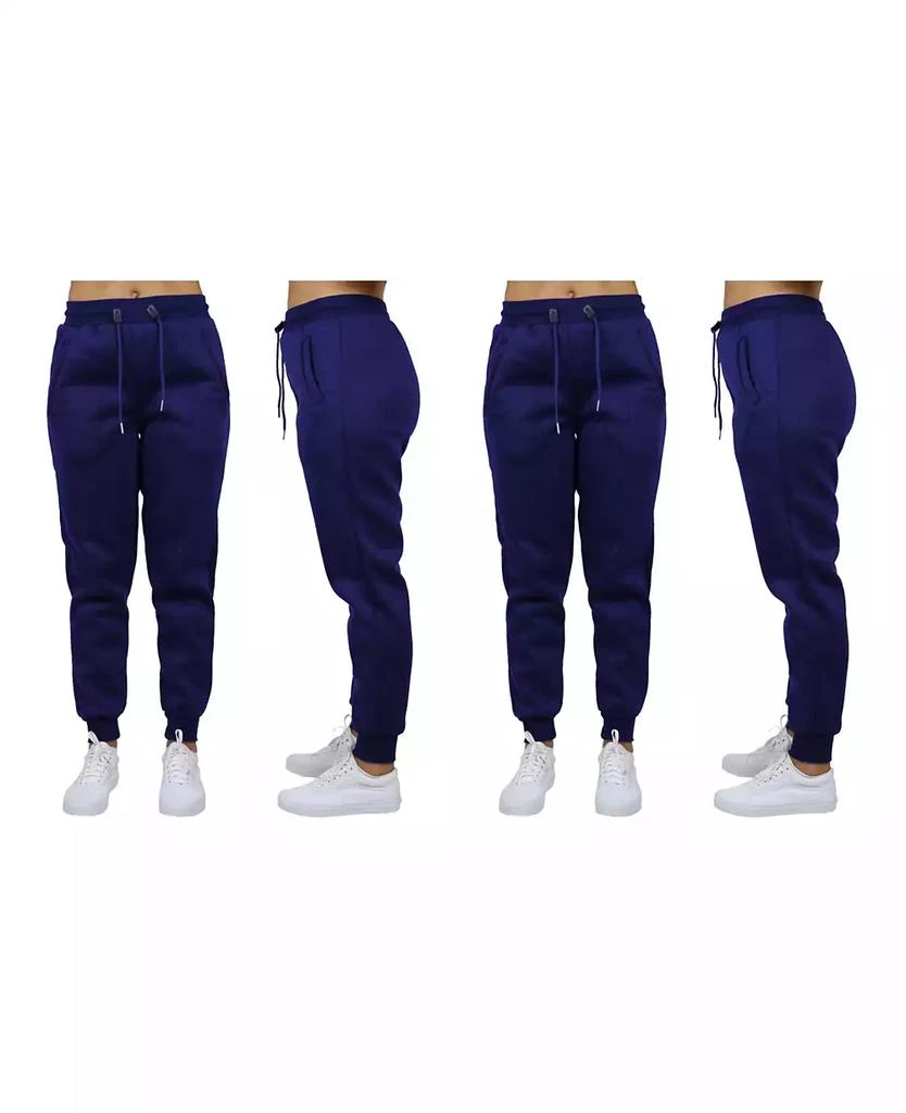 Galaxy By Harvic Women's Loose Fit Fleece Jogger Sweatpants, Pack of 2 14