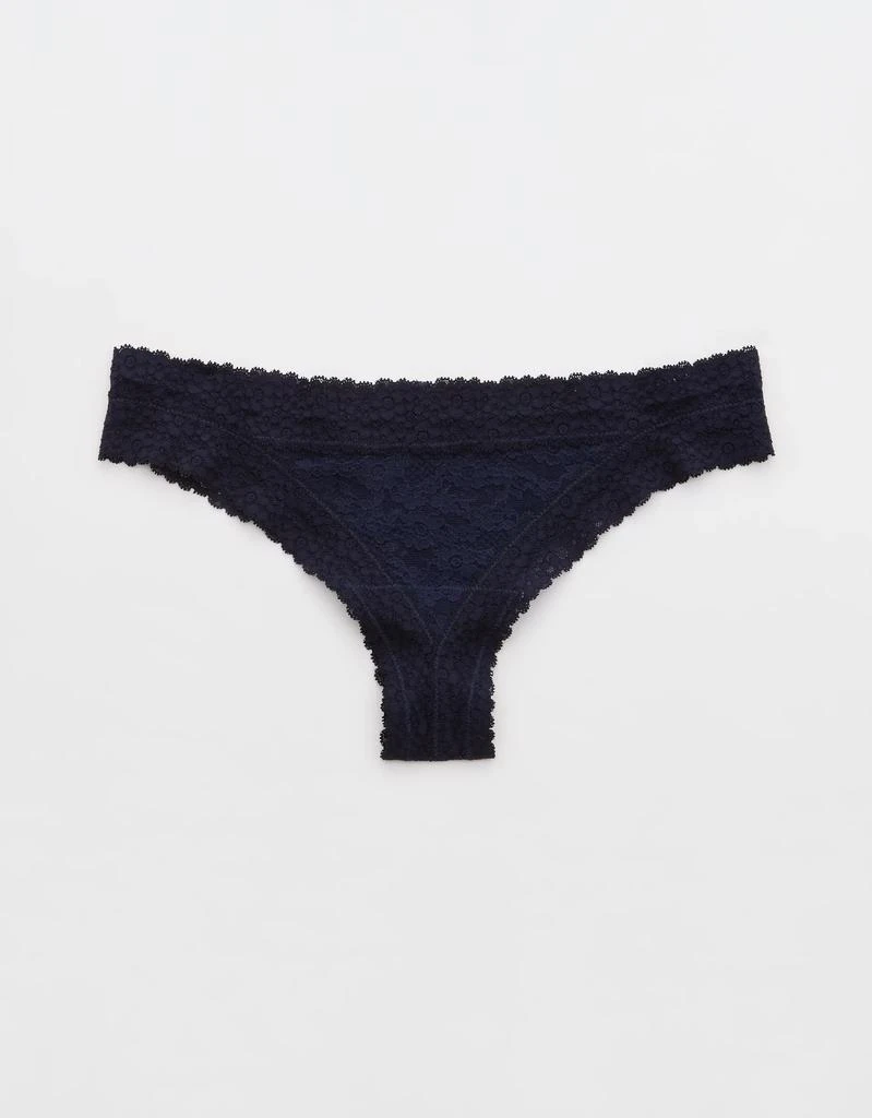 Aerie Show Off Vintage Lace Trim Thong Underwear 1