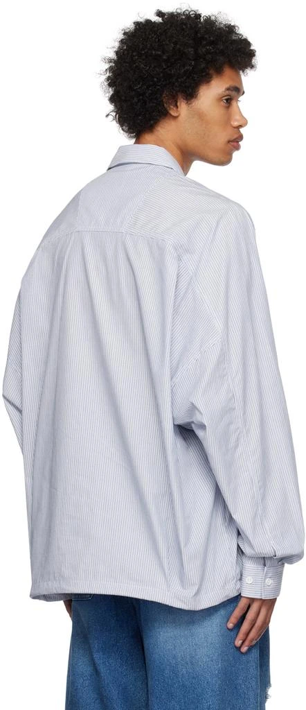 Juun.J Blue Striped Shirt 3