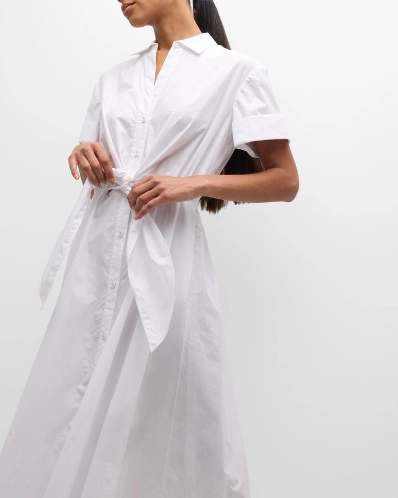 Cara Cara Asbury Self-Tie Waist Cotton Poplin Midi Dress 6