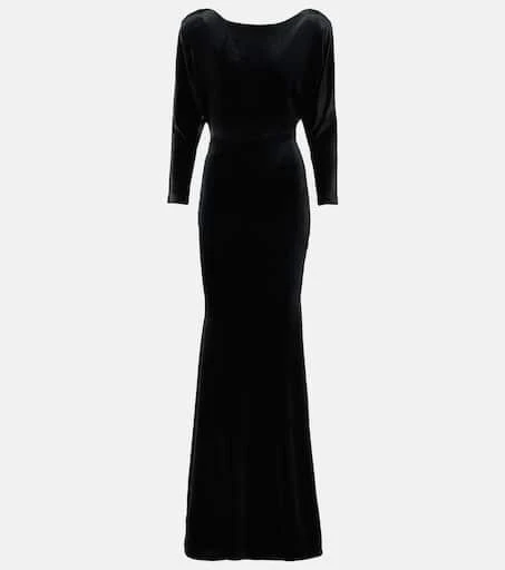 Alex Perry Open-back velvet gown 1