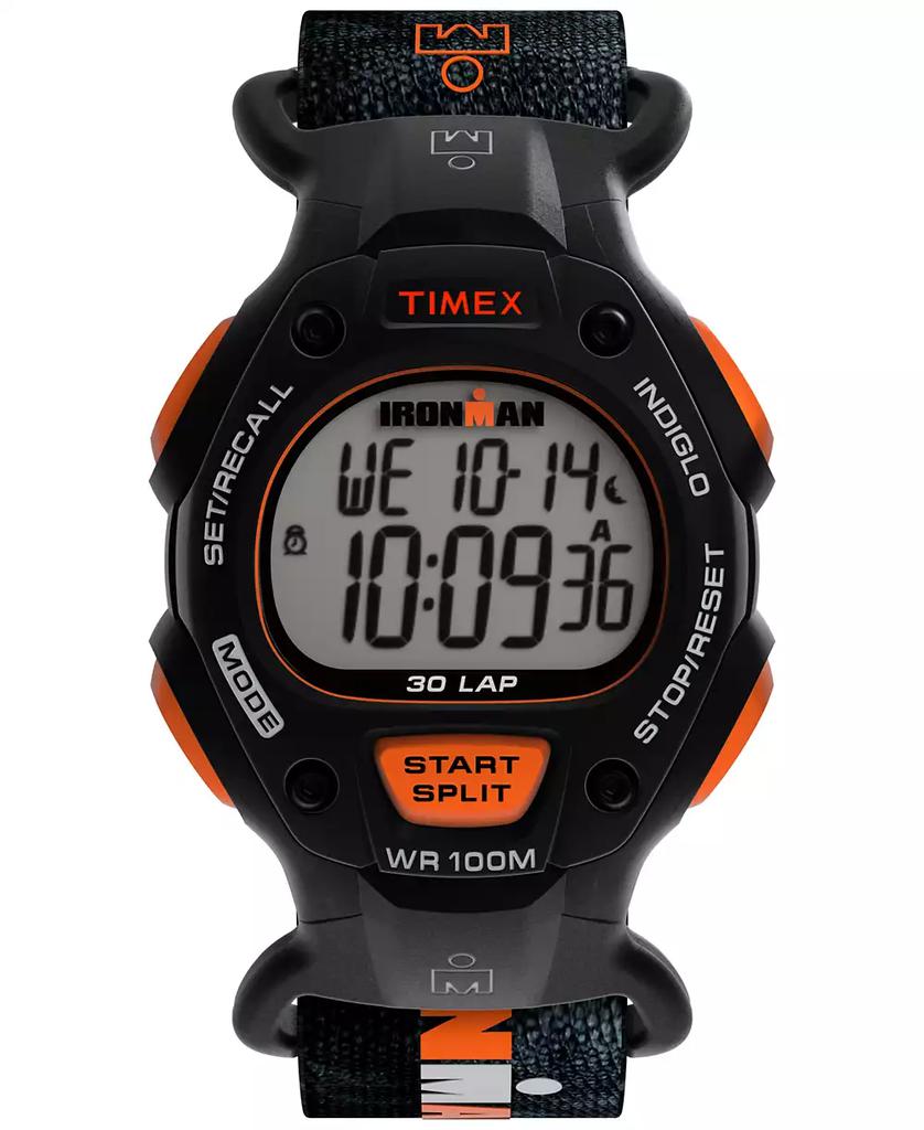Timex Men's Quartz Digital Black Leather Watch, 38mm