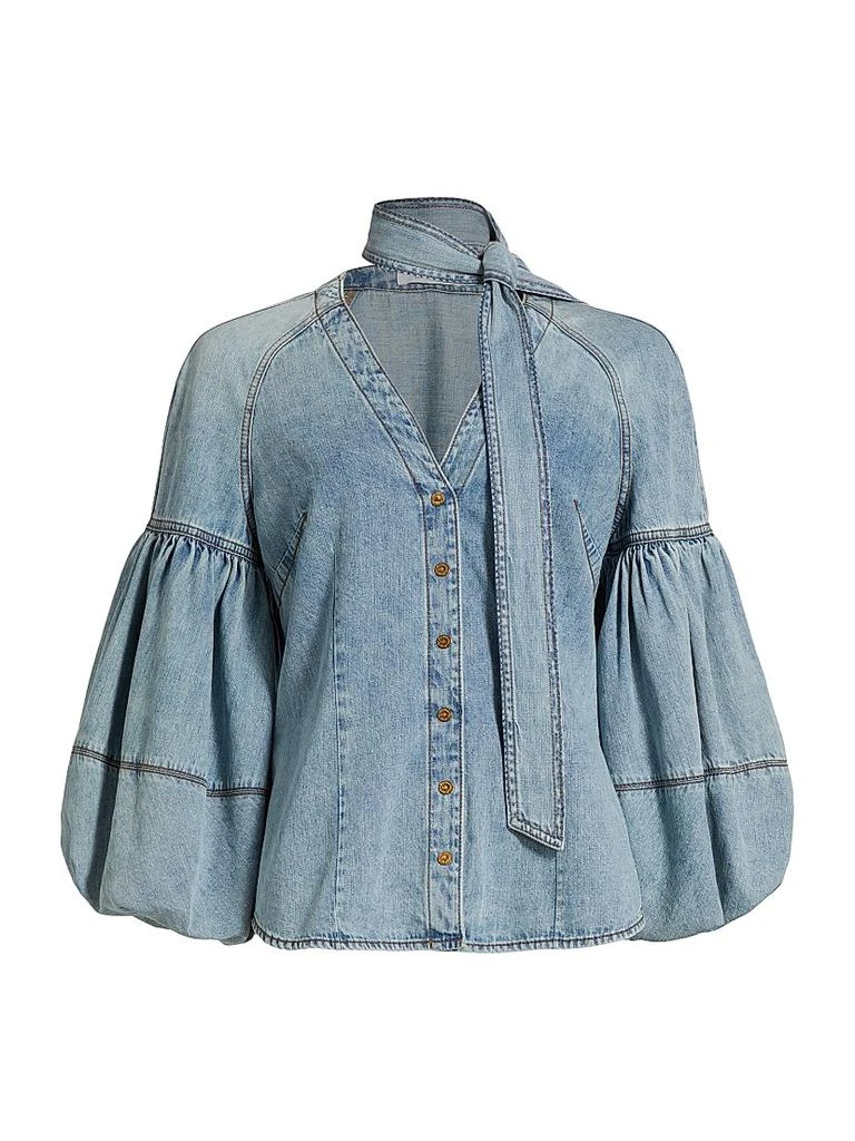 Zimmermann Tied Denim Blouse