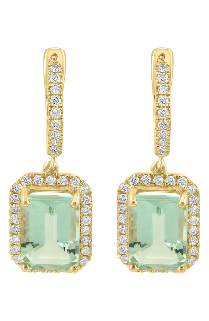 Effy 14K Yellow Gold Diamond & Amethyst Drop Earrings 2