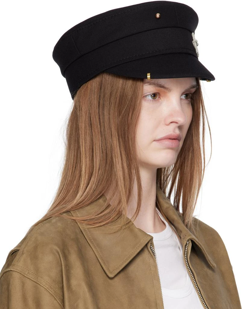 RUSLAN BAGINSKIY Black Pierced Baker Boy Cap 2