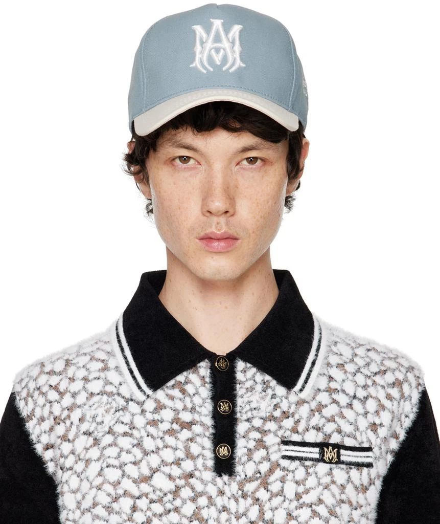 AMIRI Blue & Off-White 'MA' Two-Tone Canvas Cap 1
