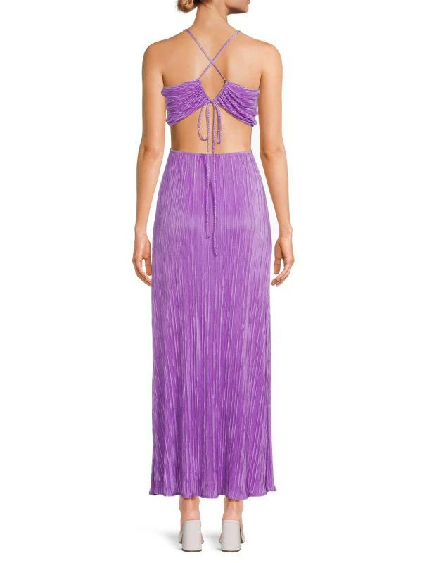 Renee C. Plisse Halter Maxi Dress 2