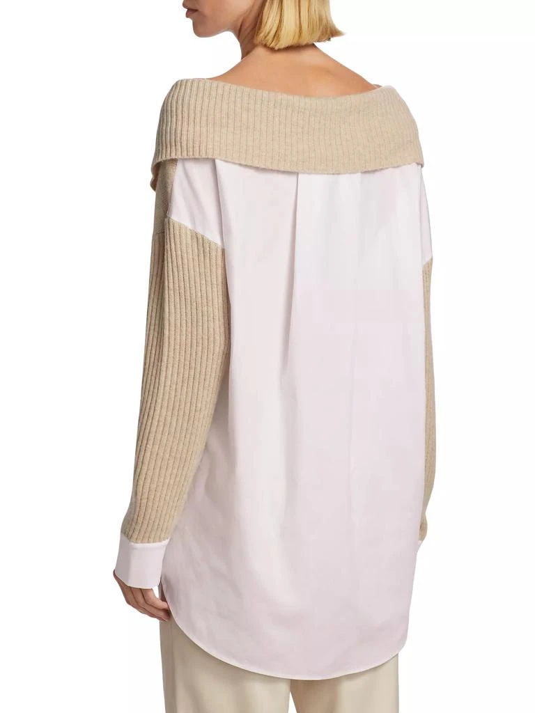 Naadam Wool-Cashmere Hybrid Off-The-Shoulder Sweater 5