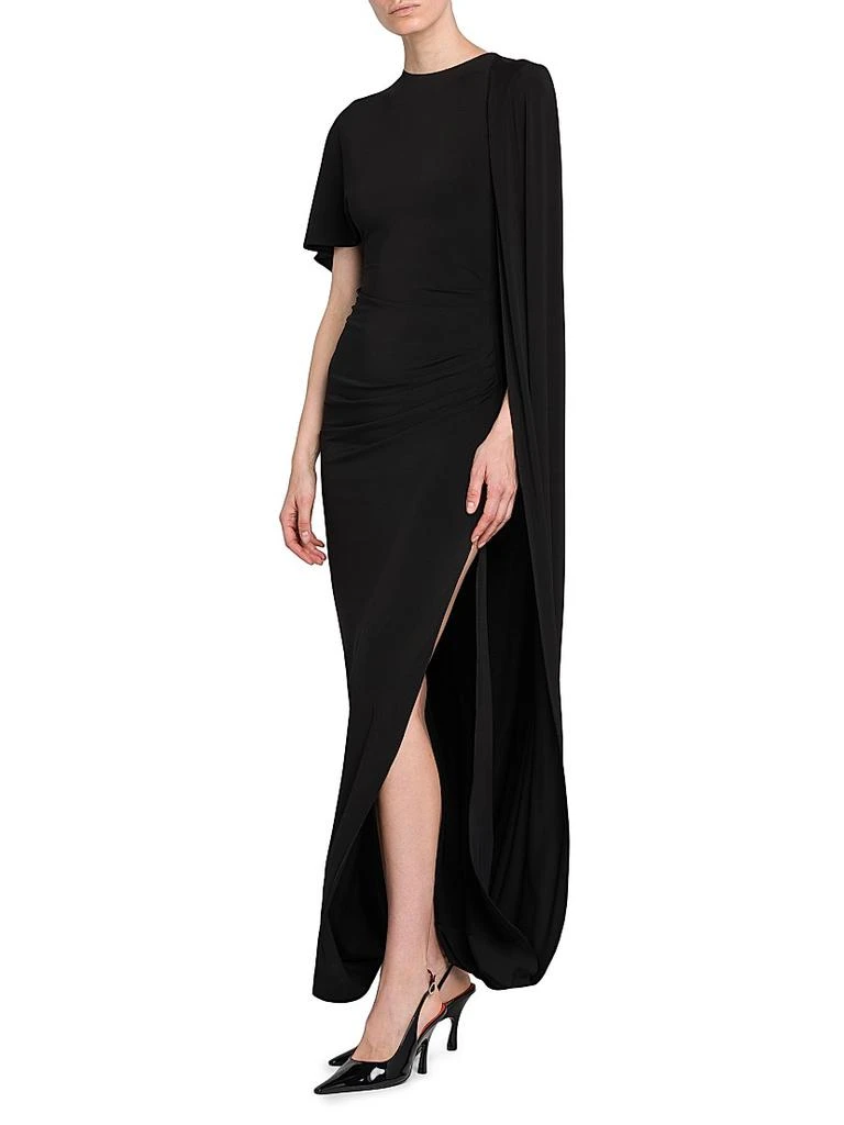 Asymmetric Jersey Cape Gown  On Sale Now with Up to 71% Off | Discover  Exclusive Deals & Savings at BeyondStyle  Authentic Stella McCartney solid| dresses|conscious materials|floor-length|short  sleeve|women's|crewneck|Women's|premier|bodycon|women ...