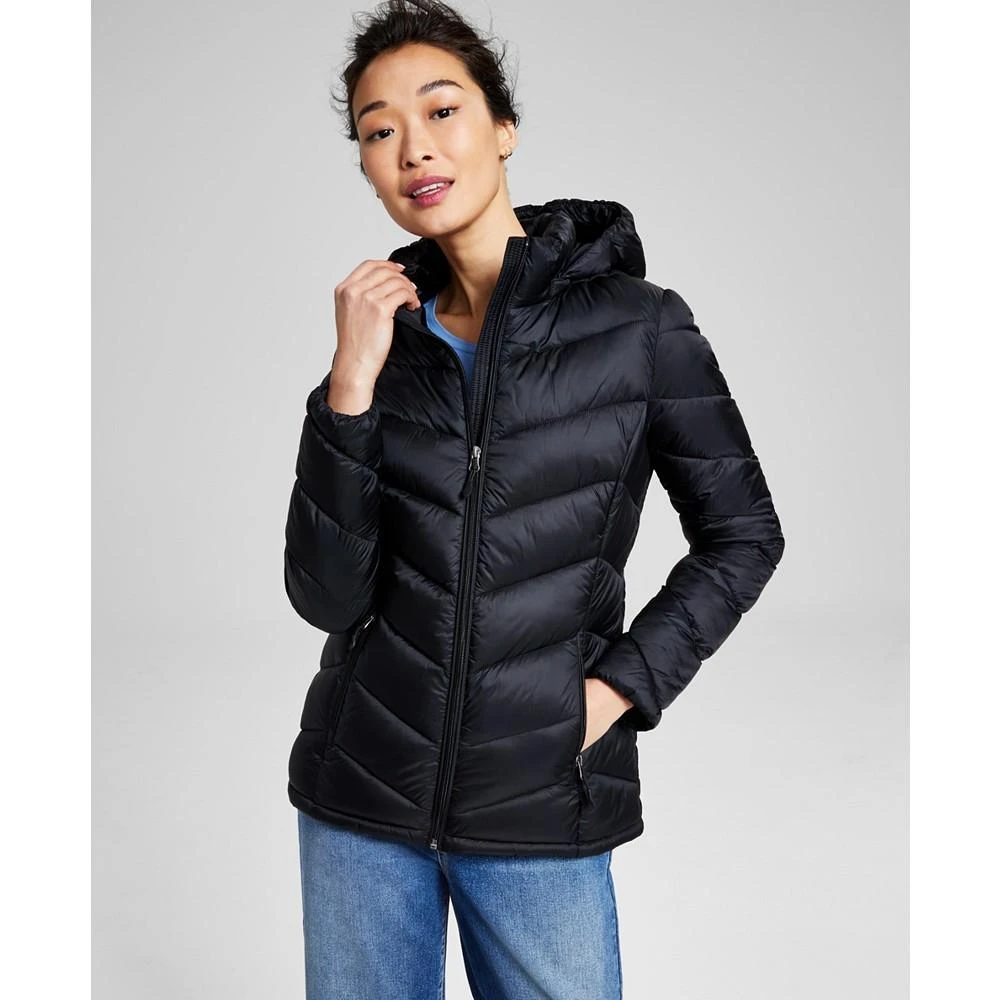 Charter Club Women's Packable Hooded Puffer Coat, Created for Macy's 1