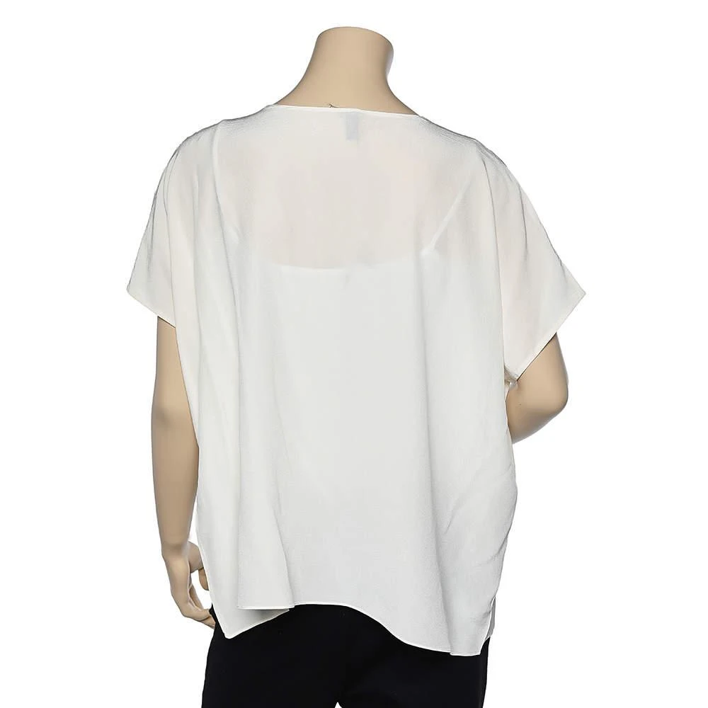 Joseph Joseph White Silk Oversized Top M 3