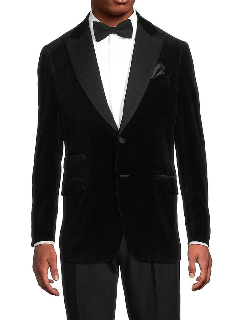 Saks Fifth Avenue COLLECTION Classic Velvet Jacket 3