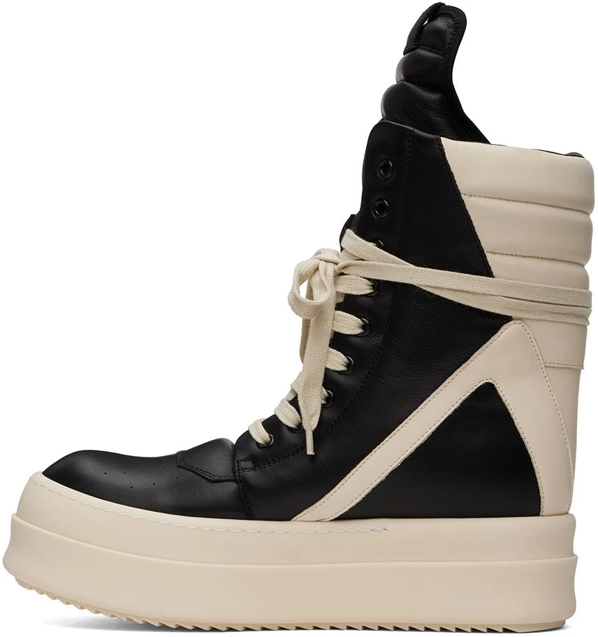 Rick Owens Black & Off-White Porterville Mega Geobasket Sneakers 3