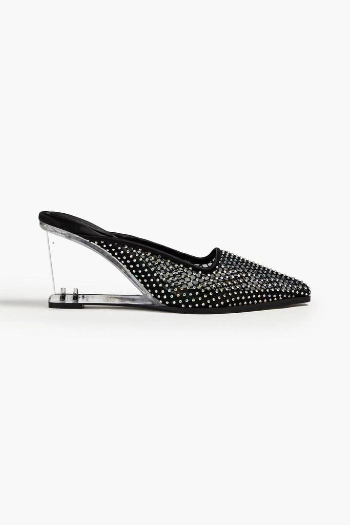 Stine Goya Crystal-embellished mesh wedge mules