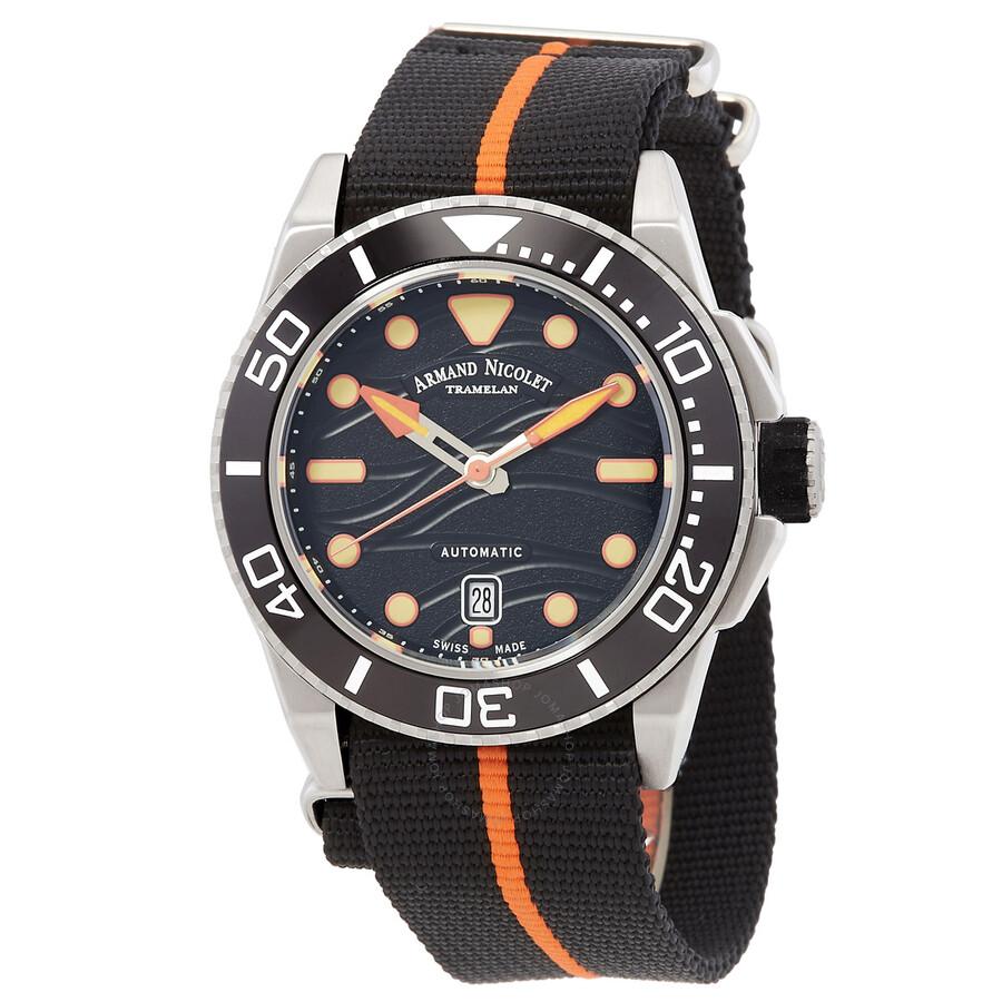 Armand Nicolet JSH Automatic Black Dial Men's Watch A480PGN-NO-BN24480AANO