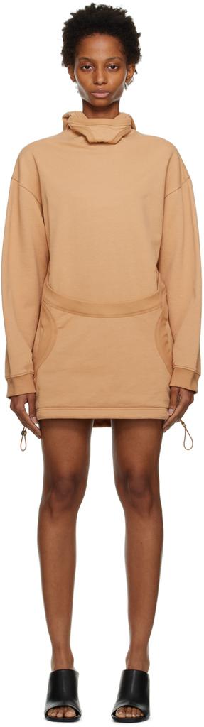 Dion Lee Tan Interlock Mask Hoodie