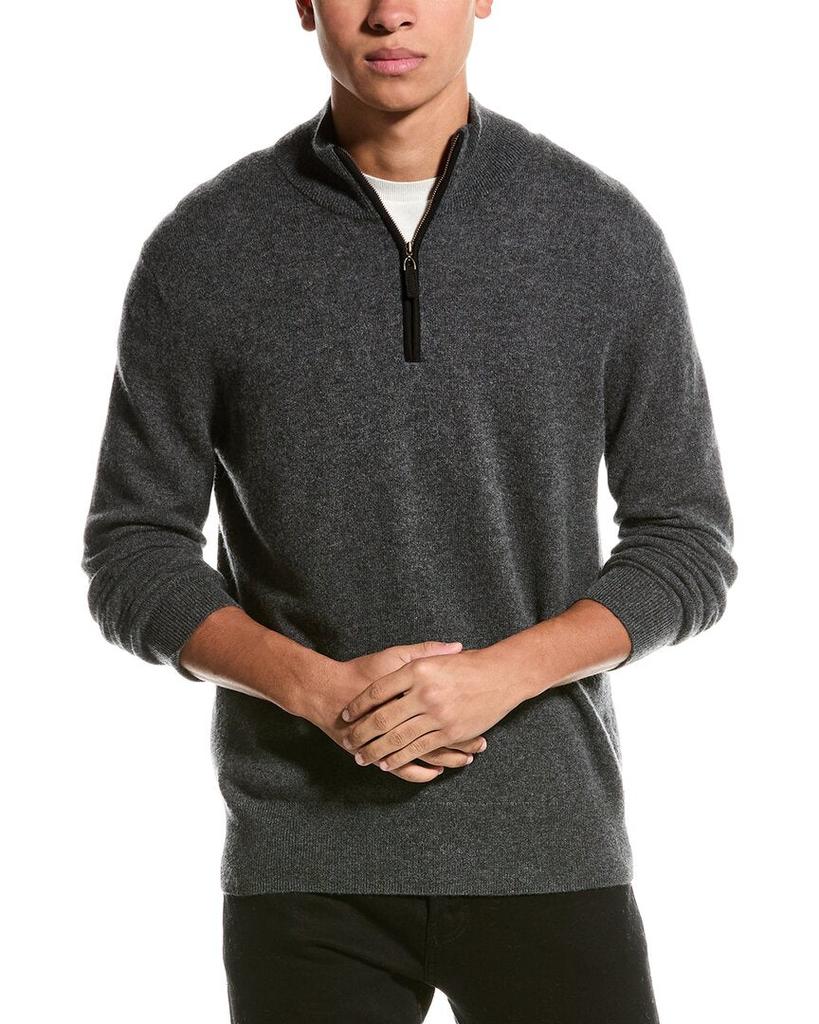 Magaschoni Cashmere 1/4-Zip Mock Neck Sweater