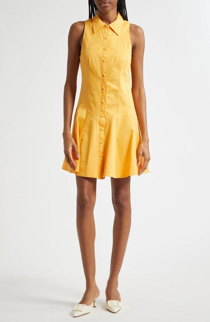 Cinq à Sept Poppy Sleeveless Stretch Twill Shirtdress
