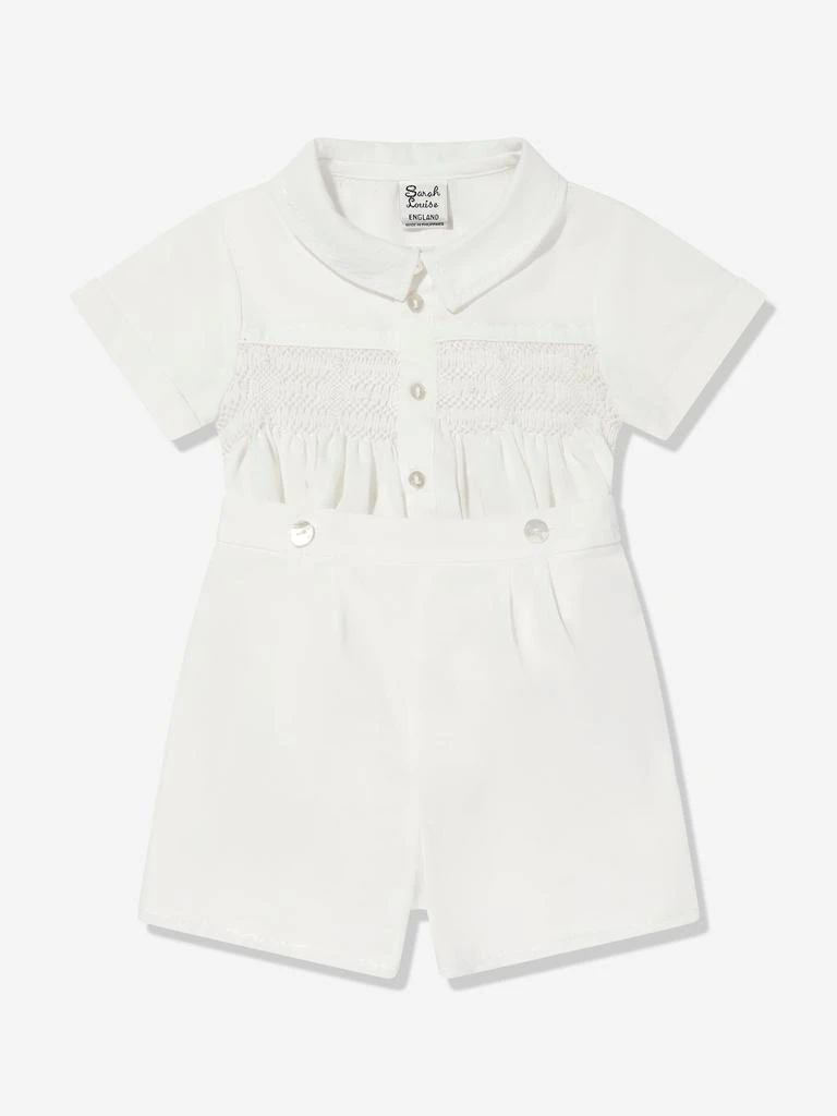 Sarah Louise Baby Boys Shorts Set in Ivory 1