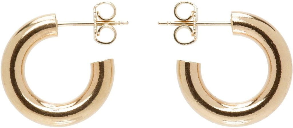 Laura Lombardi Gold Mini Curve Earrings 1