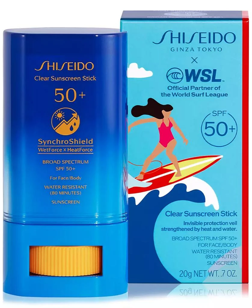 Shiseido Limited-Edition World Surf League Clear Sunscreen Stick SPF 50+, 20 g 1