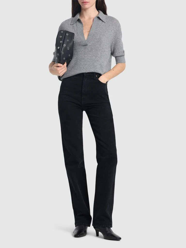 Khaite Danielle High Rise Straight Jeans 1