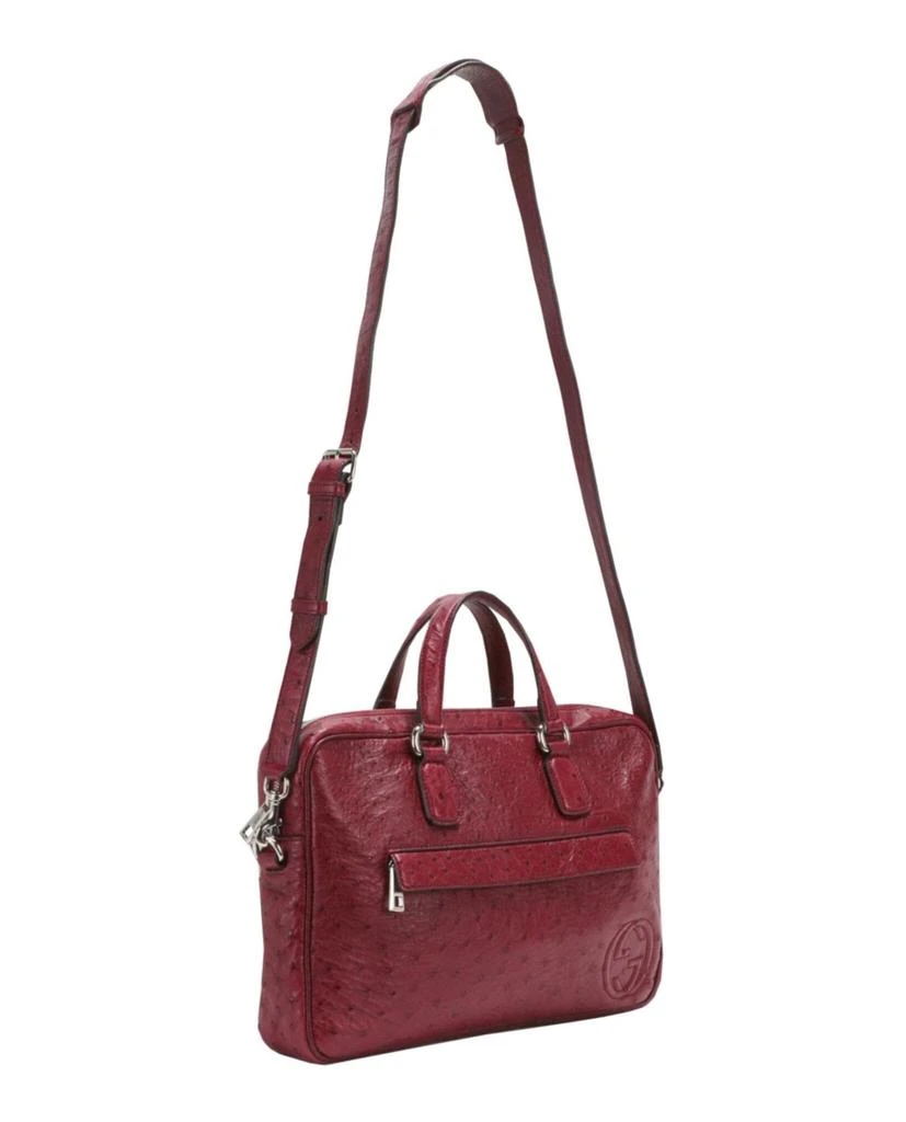 Gucci Interlocking G Ostrich Briefcase 4