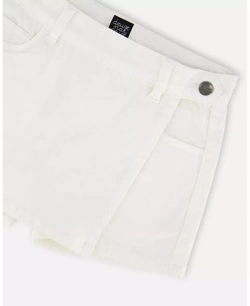 Deux par Deux Toddler Girls Stretch Twill Skort White - Toddler|Child 3