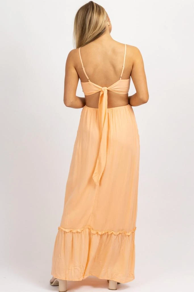 Shop Sherbet Tie Back Maxi Dress In Orange on Sale at BeyondStyle  Get 19%  Off Sherbet Tie Back Maxi Dress In Orange with Limited-Time Flash Deals,  Exclusive Discounts, and Special Offers.