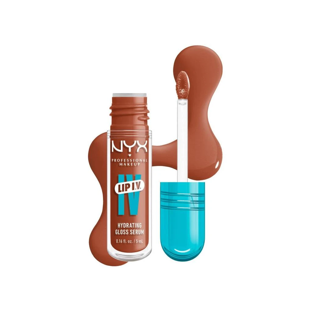 Octopus x Nyx Lip Iv, Gloss, Jusqu'À 12H D'Hydratation, Hautement Pigmenté, Fini Brillant, Caramel Drip 17