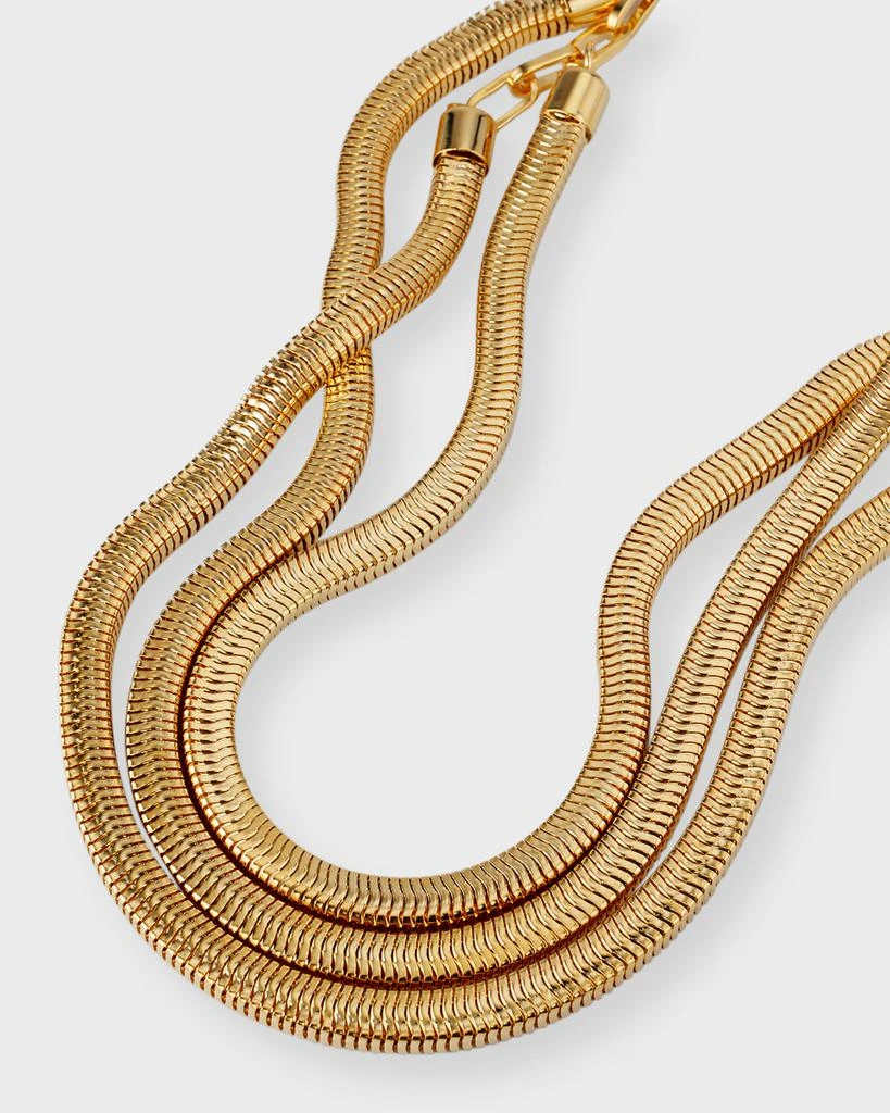BEN-AMUN 24k Gold Electroplated Three-Chain Necklace 3