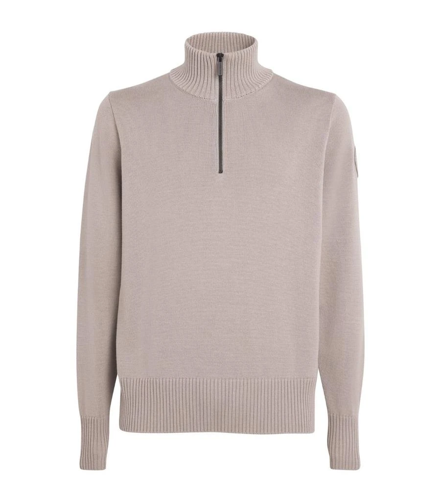 Canada Goose Wool Quarter-Zip Rosseau Sweater 1