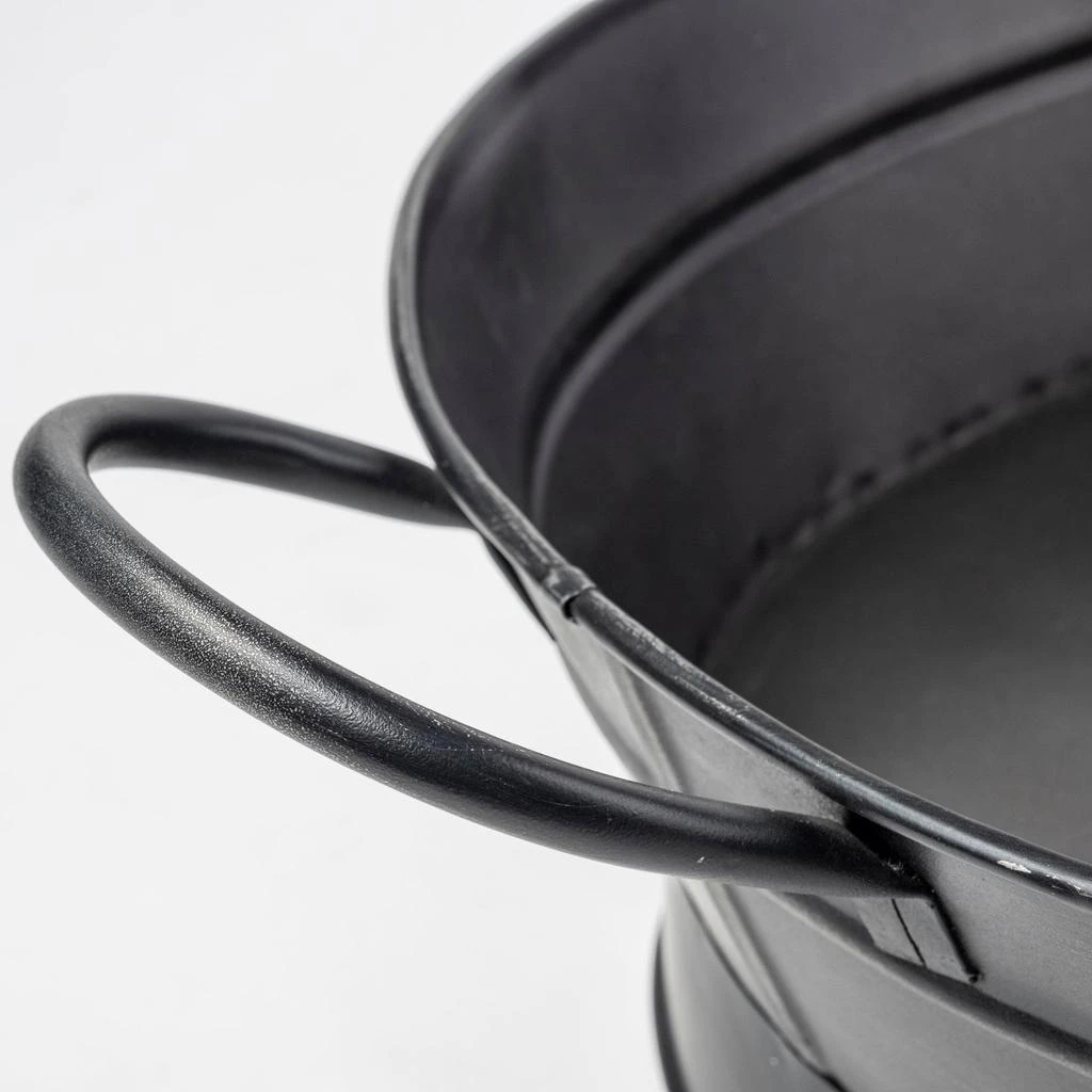 Hivvago Vintage Black Metal Storage Basket 4