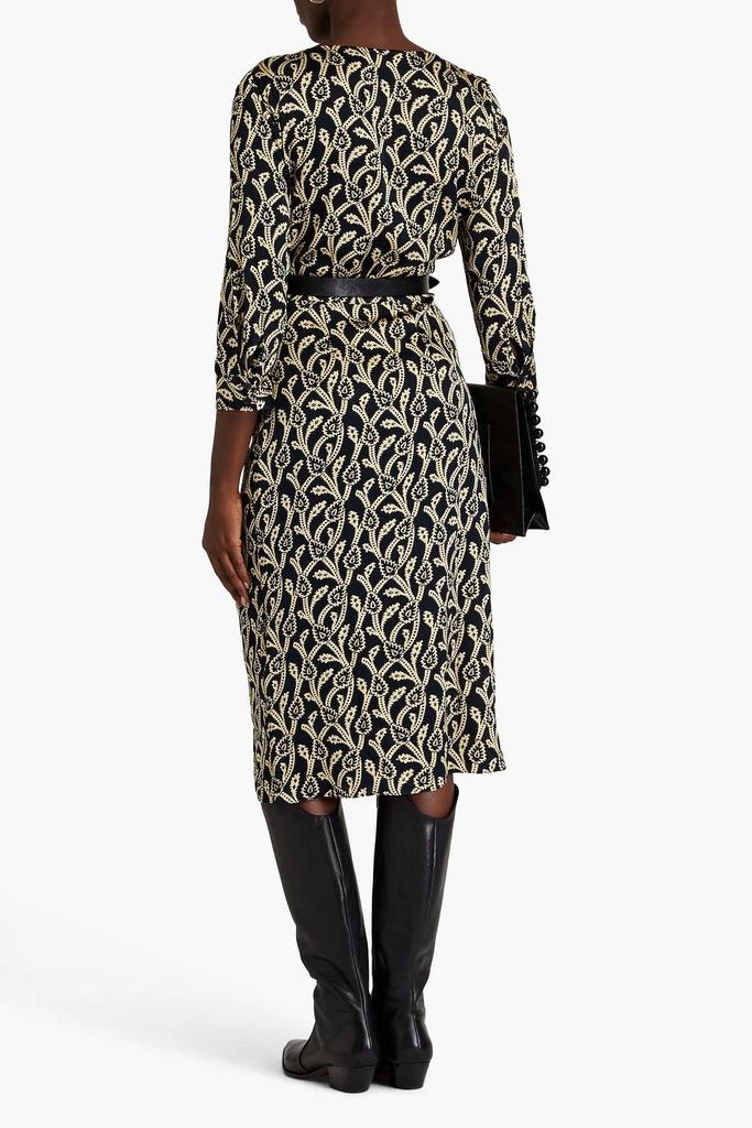 ba&sh Opal wrap-effect printed satin midi dress 3