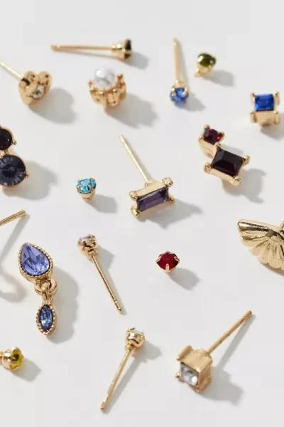Urban Outfitters Mega Mini Rhinestone Stud Earring Set 3
