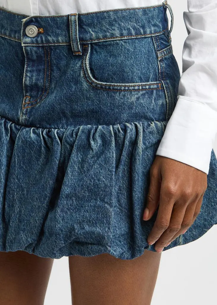 COPERNI Gathered denim mini skirt 5