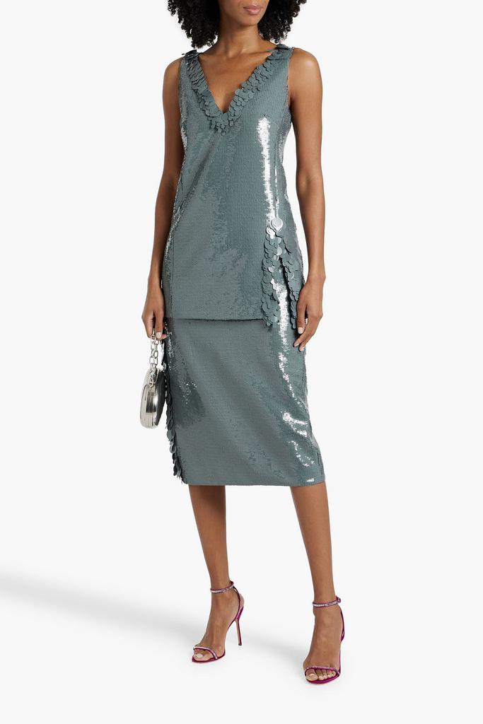 Huishan Zhang Danielle sequined tulle midi skirt
