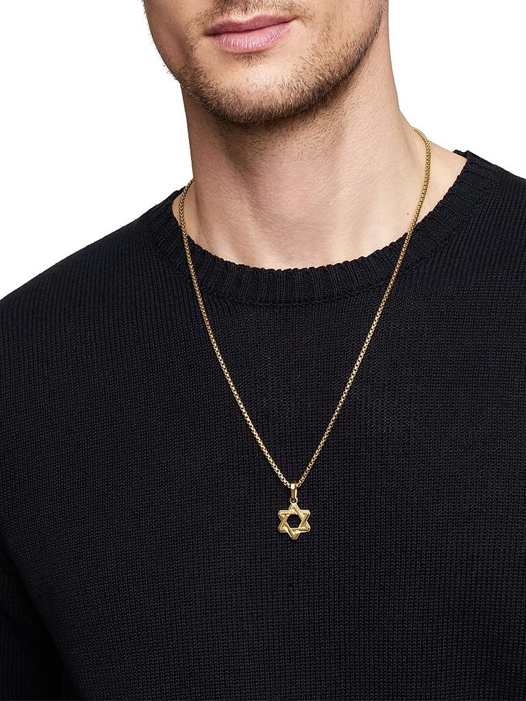 David Yurman Deco Star of David Pendant in 18K Yellow Gold, 24MM